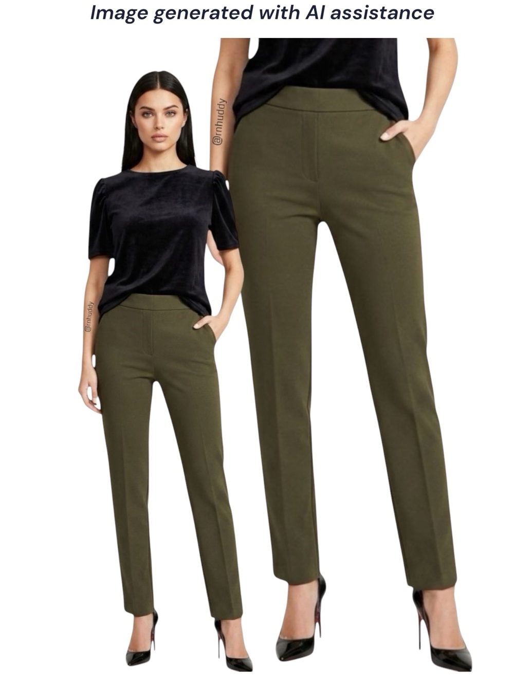 Loft XL olive pull on straight leg  ponte pant